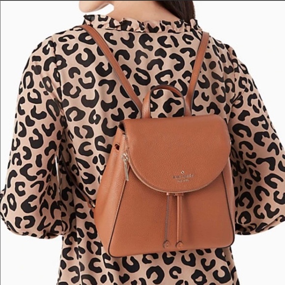 NWT Kate Spade Medium Leila Backpack-Gingerbread - Picture 3 of 8